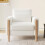 (White) Fauteuil avec accoudoirs, coussin épais et structure renforcée 7