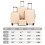 (Beige) Set de 4 valises ABS avec cadenas à code et trousse 3