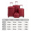 (WINE RED) Set de 4 valises ABS avec cadenas à code et trousse 3