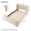 (Beige) Lit enfant forme traîneau avec design décoratif 3