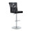 (Black,Silver) Lot de 2 tabourets de bar avec assise rembourrée 2