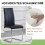 (Black,Silver) Chaise avec assise ergonomique et pieds dorés 9