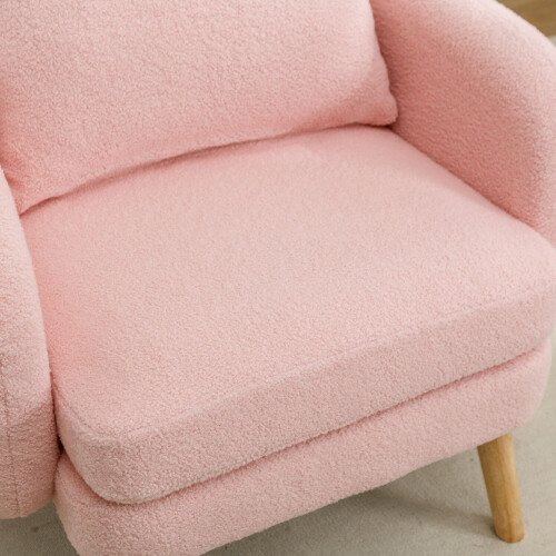 (Rose) Fauteuil avec coussin, siège rembourré et structure renforcée 2