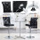 (Black,Silver) Lot de 2 tabourets de bar avec assise rembourrée 7
