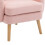 (Rose) Fauteuil avec coussin, siège rembourré et structure renforcée 4
