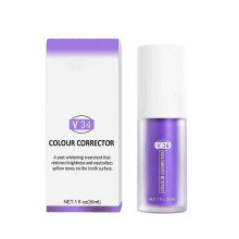 (Purple Whitening) V34 Purple Teeth Whitening, Tooth Stain Removal 30ml