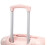 (Pink) Set de 2 valises à roulettes avec cadenas à code et trousse cosmétique 9