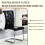 (Black,Silver) Lot de 4 chaises avec assise et pieds chromés 9