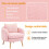 (Rose) Fauteuil avec coussin, siège rembourré et structure renforcée 9