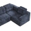 (Blue) Canapé modulaire configuration L ou U avec mousse intégrale sans cadre 2