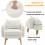 (White) Fauteuil avec coussin, siège rembourré et structure renforcée 8