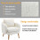 (White) Fauteuil avec coussin, siège rembourré et structure renforcée 9