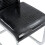 (Black,Silver) Lot de 4 chaises avec assise et pieds chromés 5