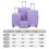 (Blue+Purple) Set de 4 valises ABS avec cadenas à code et trousse 3