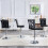 (Black,Silver) Lot de 4 chaises avec assise rembourrée 2