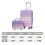 (Purple) Set de 2 valises à roulettes avec cadenas à code et trousse cosmétique 4