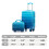 (Blue) Set de 2 valises à roulettes avec cadenas à code et trousse cosmétique 3