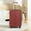 (Red) Set de 3 valises à roulettes avec cadenas à code et crochets de suspension 5