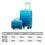 (Blue) Set de 2 valises à roulettes avec cadenas à code et trousse cosmétique 4