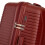 (Red) Set de 3 valises à roulettes avec cadenas à code et crochets de suspension 9