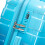 (Blue) Set de 2 valises à roulettes avec cadenas à code et trousse cosmétique 10