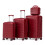 (WINE RED) Set de 4 valises ABS avec cadenas à code et trousse 9
