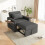 (Gray) Fauteuil-lit pliable 1 place avec USB et support téléphone 4