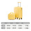 (Yellow) Set de 2 valises ABS avec cadenas à code et trousse 4