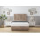 Comfort (3' Single, Mink) Comfort Denver Naples Divan Bed Base 2 Drawers Same Side 26" Strutted Headboard 3