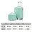 (Mint Green) Set de 2 valises ABS avec cadenas à code et trousse 4