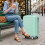 (Mint Green) Set de 2 valises ABS avec cadenas à code et trousse 5