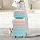 (Pink) Set de 2 valises à roulettes avec cadenas à code et trousse cosmétique 2