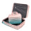 (Pink) Set de 2 valises à roulettes avec cadenas à code et trousse cosmétique 11