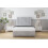 Comfort (4'6 Double, Sliver) Comfort Denver Naples Divan Bed Base 2 Drawers Same Side 26" Strutted Headboard 3