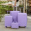 (Blue+Purple) Set de 4 valises ABS avec cadenas à code et trousse 5