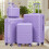 (Blue+Purple) Set de 4 valises ABS avec cadenas à code et trousse 6