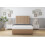 Comfort (3' Single, Latte) Comfort Denver Dumfries Divan Bed Base 2 Drawers Same Side 26" Strutted Headboard 3