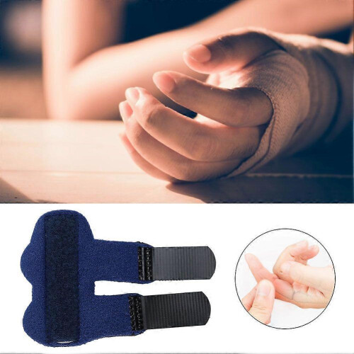 Finger Joints Brace Stabilizer Fracture Recovery Finger Fixing Strap ProtectorBlueYMMR) 2