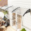 103x96.5cm Front Door Canopy Awning for Porch, Brown 4