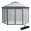 110x60cm Front Door Canopy Awning Rain Shelter, Grey 3