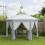 110x60cm Front Door Canopy Awning Rain Shelter, Grey 5