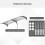 303x96cm Front Door Canopy Awning, Brown 8