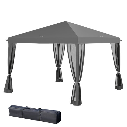 3x6m Pop Up Gazebo with Removable Walls, Grey 2