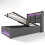 (Grey, 90x200cm) Lit capitonné avec USB, LED et sommier avec matelas 4