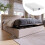 (Beige, 140x200cm) Lit hydraulique avec rangement et matelas 3