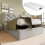 (Light Grey, 90x200cm) Lit hydraulique avec rangement, sommier et matelas 2