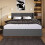 (Grey, 140x200cm) Lit hydraulique avec rangement et matelas 9