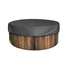 (Black) 200cm Round Hot Tub Cover, Waterproof, Outdoor, Anti-UV Protection