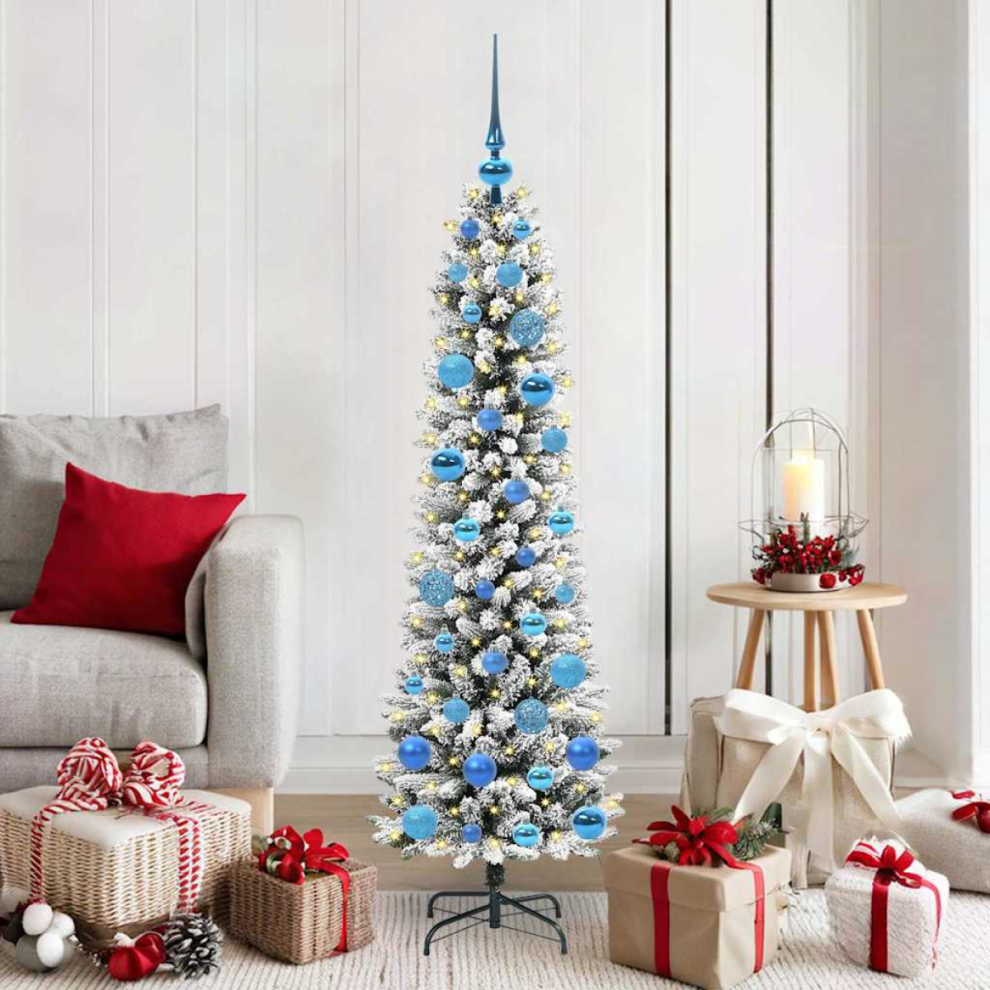 vidaXL Artificial Christmas Tree 150 cm - Green - PVC/Metal - Image 3