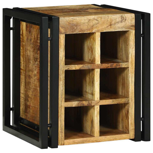 VidaXL vidaXL Wine Rack Brown and Black 35 x 35 x 39 cm Solid Mango Wood 2